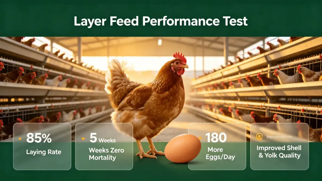 high efficiency layer premix Tanzania farm test